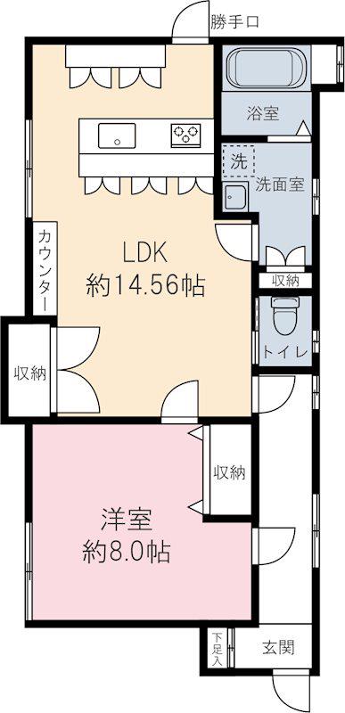 ショコラメゾン壱番館(1LDK/1階)の間取り写真