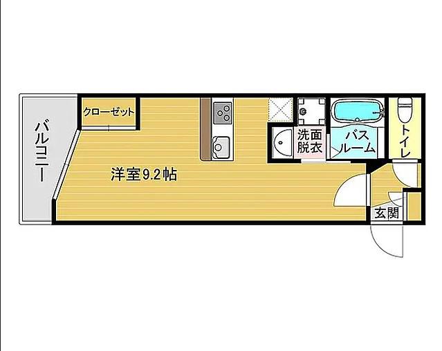 CLUB ORIENT 103(1K/4階)の間取り写真