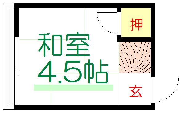 佐藤アパート(ワンルーム/1階)の間取り写真