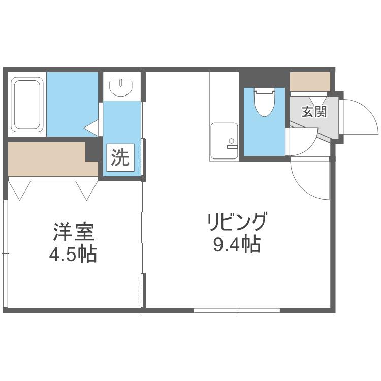 AM BUILDING 05(1LDK/5階)の間取り写真