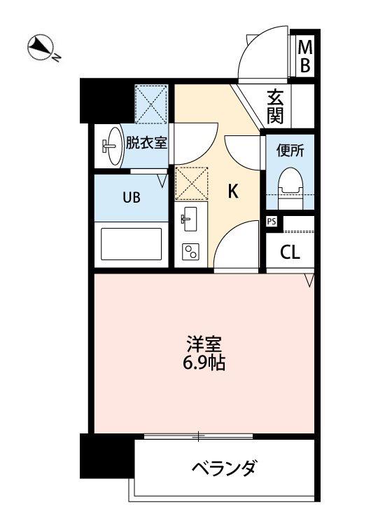 CROIRE(1K/5階)の間取り写真