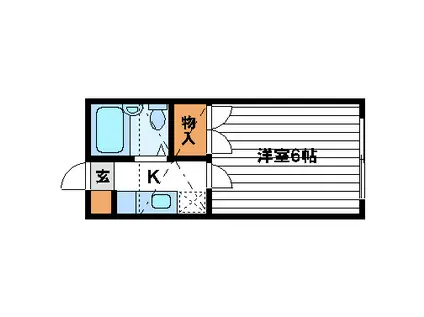 ロフティ福田町(1K/2階)の間取り写真