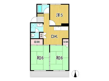 ハイツことぶき(3DK/3階)の間取り写真
