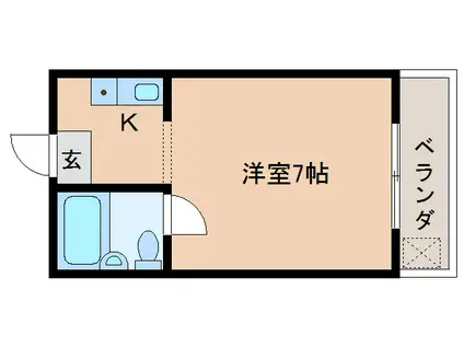 コーポ諏訪西大寺(1K/4階)の間取り写真
