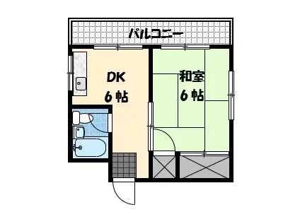 竹内ビル(1DK/4階)の間取り写真