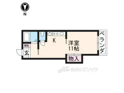 キャピタル寺町ビル(ワンルーム/4階)の間取り写真
