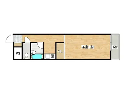 JPアパートメント東淀川VI(1K/2階)の間取り写真