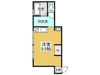 メゾンフルール(ワンルーム/1階)の間取り写真