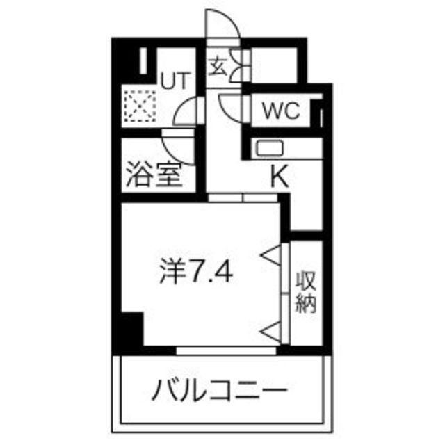 DOLCE VITA Ⅰ(1K/6階)の間取り写真