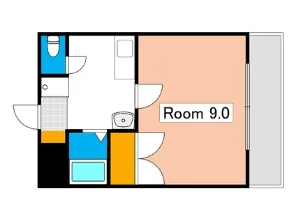 プリムローズ(1K/2階)の間取り写真