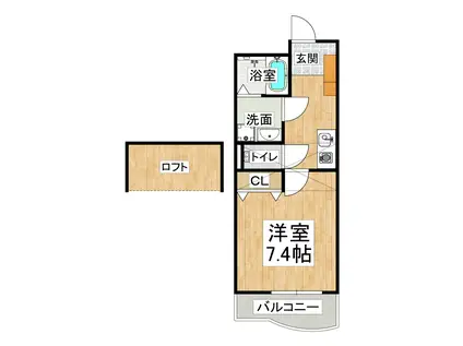 神戸アスタカレッジハイツ(1K/10階)の間取り写真