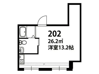 博多ステーションタワー(ワンルーム/2階)の間取り写真