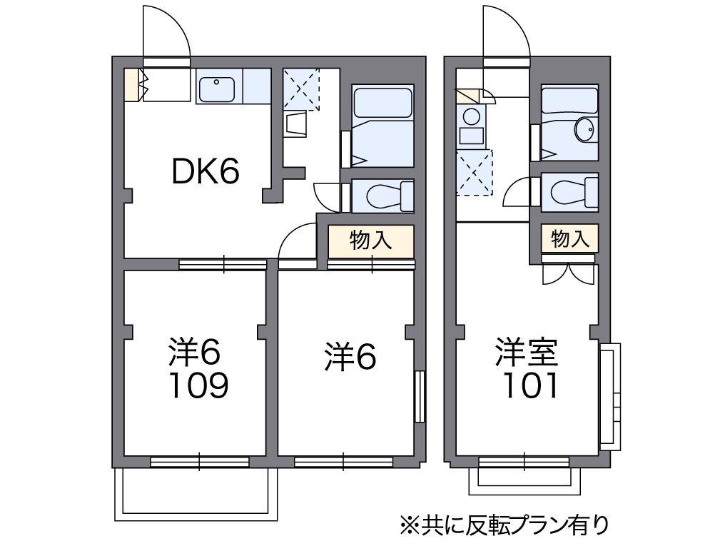 レオパレスANNEX新川崎(1K/2階)の間取り写真