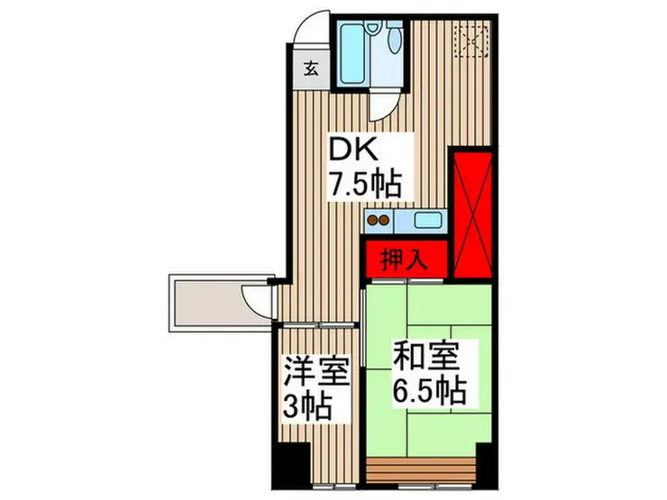 新所沢グリーンハイツ 6階階 間取り