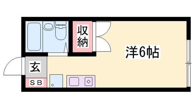 YS書写(1K/2階)の間取り写真