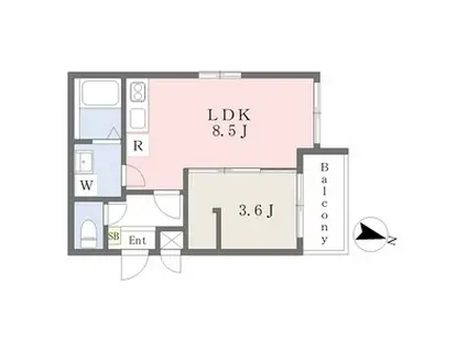 MOVE一宮(1LDK/2階)の間取り写真