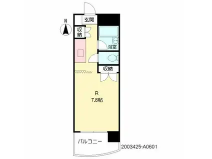ミタカホーム11番館(ワンルーム/6階)の間取り写真