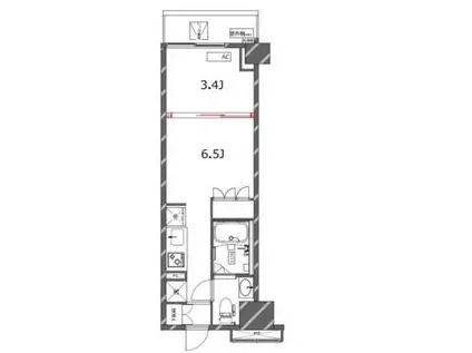 GENOVIA四谷三丁目GREEN VEIL(1DK/10階)の間取り写真