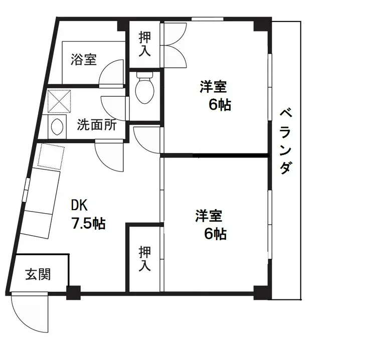 菊の園コーポ 2階階 間取り