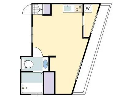 中央ビル(ワンルーム/4階)の間取り写真
