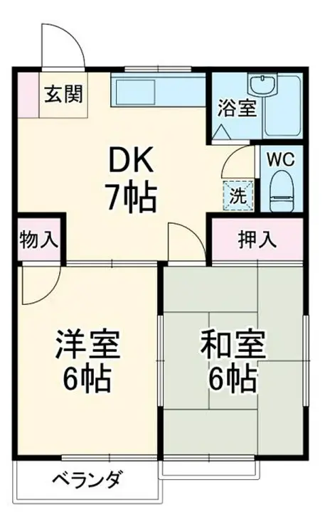 ビラ秀芳III 2階階 間取り