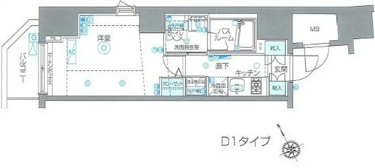 ZOOM恵比寿 2階階 間取り