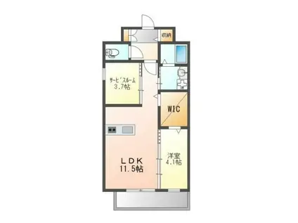 インクレイス門司(1SLK/3階)の間取り写真