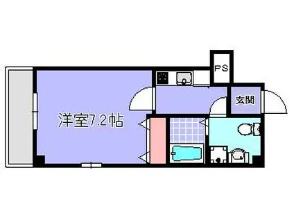 リベルテプレジール幕張(1K/3階)の間取り写真