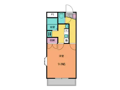 クレストール生桑(1K/1階)の間取り写真