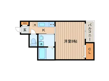 スペンサー多賀城(1K/1階)の間取り写真