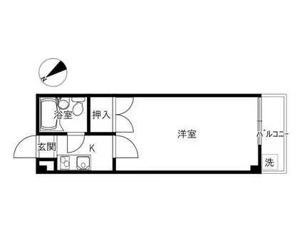 ワイド105(1K/3階)の間取り写真