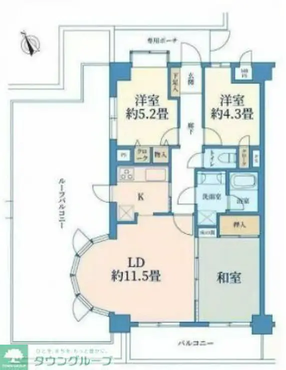 ライオンズシティ蕨 6階階 間取り