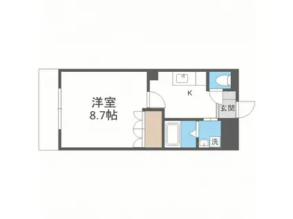 LOUANGE(1K/2階)の間取り写真