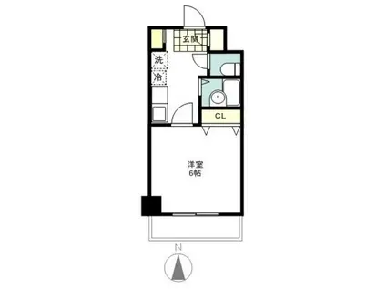 ルート藤沢(1K/7階)の間取り写真