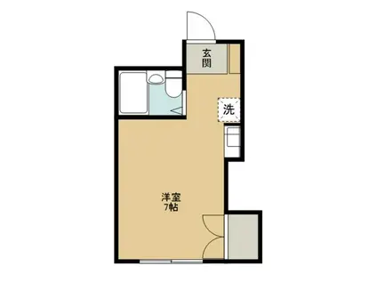 マンションクルメ(ワンルーム/3階)の間取り写真