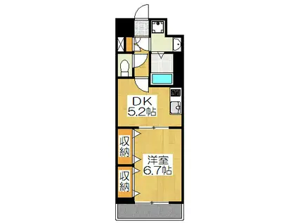 アーバネックス室町(1DK/2階)の間取り写真