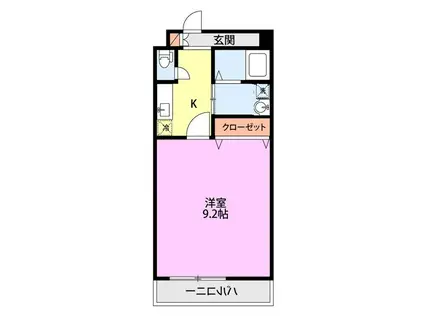 グレイスハイツ東中通タワー(1K/10階)の間取り写真