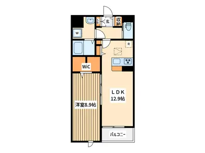 ティーアネックス(1LDK/2階)の間取り写真