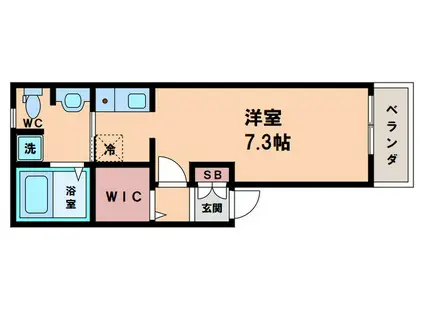 こもれびガーデン(1K/1階)の間取り写真