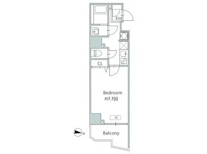 GRANPASEO青砥(1K/11階)の間取り写真