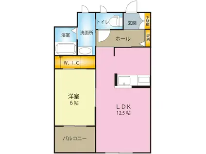 メゾン・ド・セラ(1LDK/3階)の間取り写真