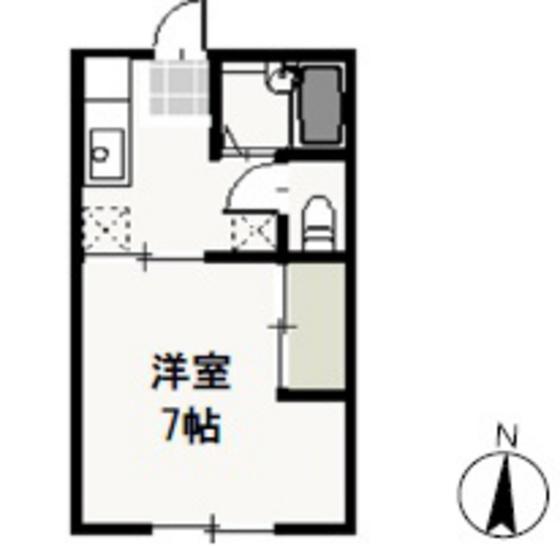 サンコーポ西古松(1K/1階)の間取り写真