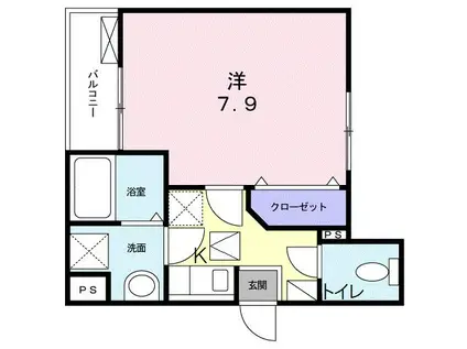 エイジングY・M・J(1K/1階)の間取り写真