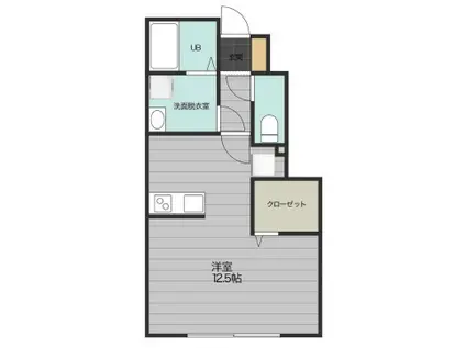 CLAIRE MOTOMACHI(ワンルーム/1階)の間取り写真