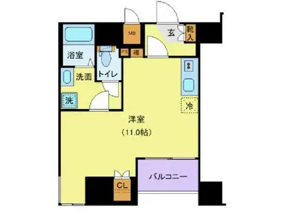 ユニーブル田端新町(ワンルーム/6階)の間取り写真