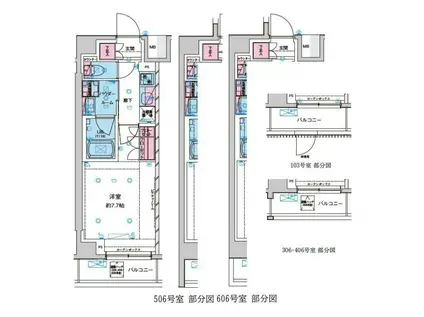 ジェノヴィア西新井(1K/4階)の間取り写真