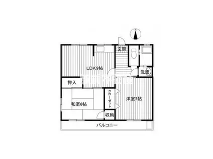 ヴィラージュシンワ(2LDK/2階)の間取り写真