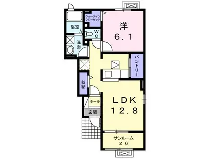 グローレ山崎I(1LDK/1階)の間取り写真