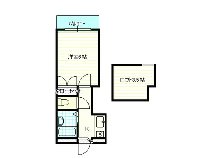 ALIVE(1K/1階)の間取り写真