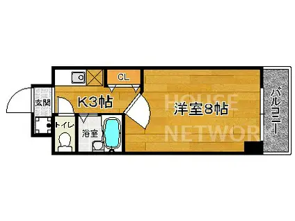 NAVIII(1K/2階)の間取り写真